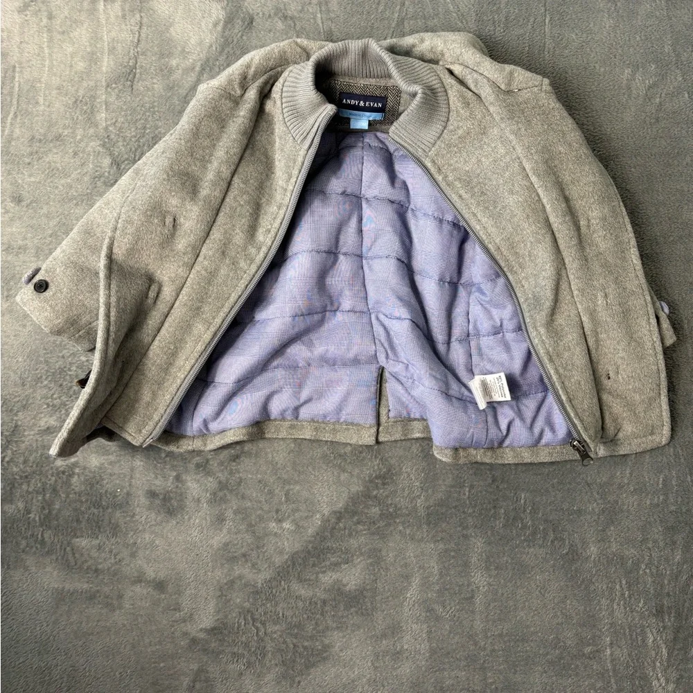 Andy & Evan Gray‎ Zip Front & Toggle Closure Pea Coat size  12- 18 months